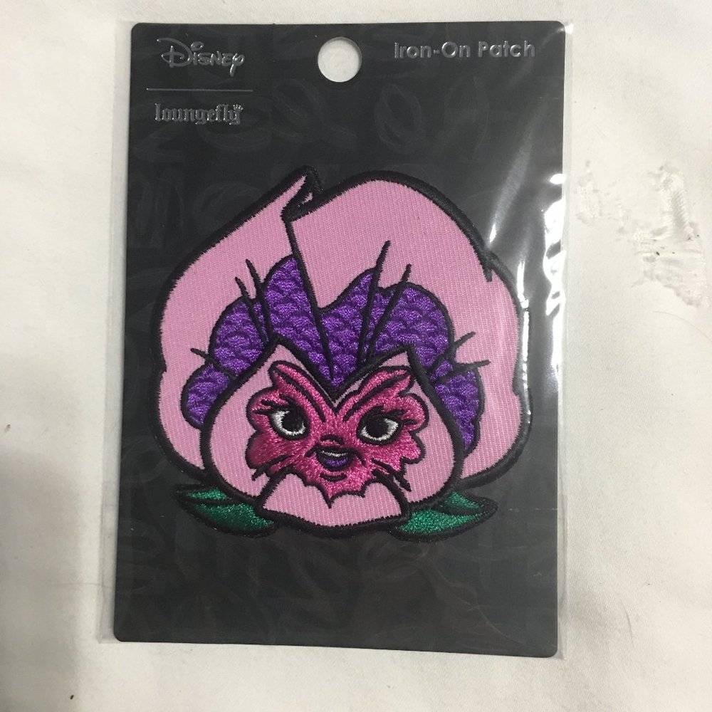 Alice in Wonderland Pansy Flower Face Iron on Patch
